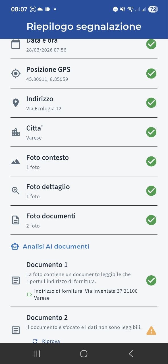 Lista segnalazioni